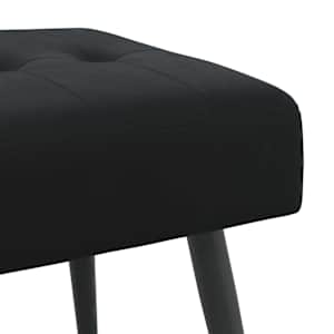 Lavice s knoflíkovým prošíváním Černá 110 x 40 x 46 cm Samet - obrázek 6
