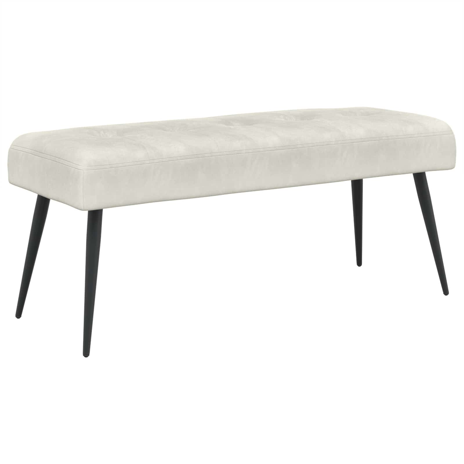 vidaXL Bancă cu butoane capitonate Crem 110 x 40 x 46 cm Catifea
