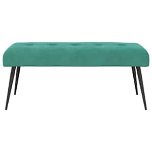Lavice s knoflíkovým prošíváním Tyrkysová 110 x 40 x 46 cm - obrázek 5