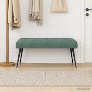 Lavice s knoflíkovým prošíváním Mořská zelená 110 x 40 x 46 cm - obrázek 3