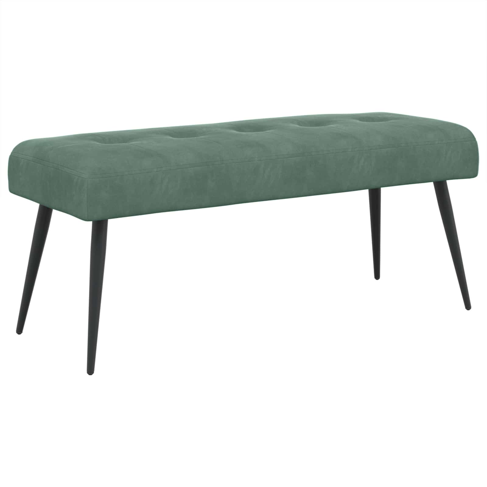 vidaXL Bancă cu butoane capitonate Verde Mării 110 x 40 x 46 cm