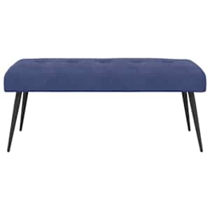 Lavice s knoflíkovým prošíváním Policová modrá 110 x 40 x 46 cm - obrázek 5