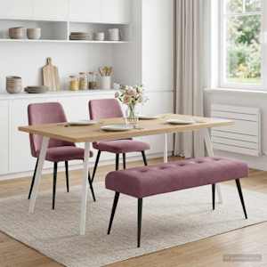 Lavice s knoflíkovým prošíváním Fialová 110 x 40 x 46 cm Samet - obrázek 1