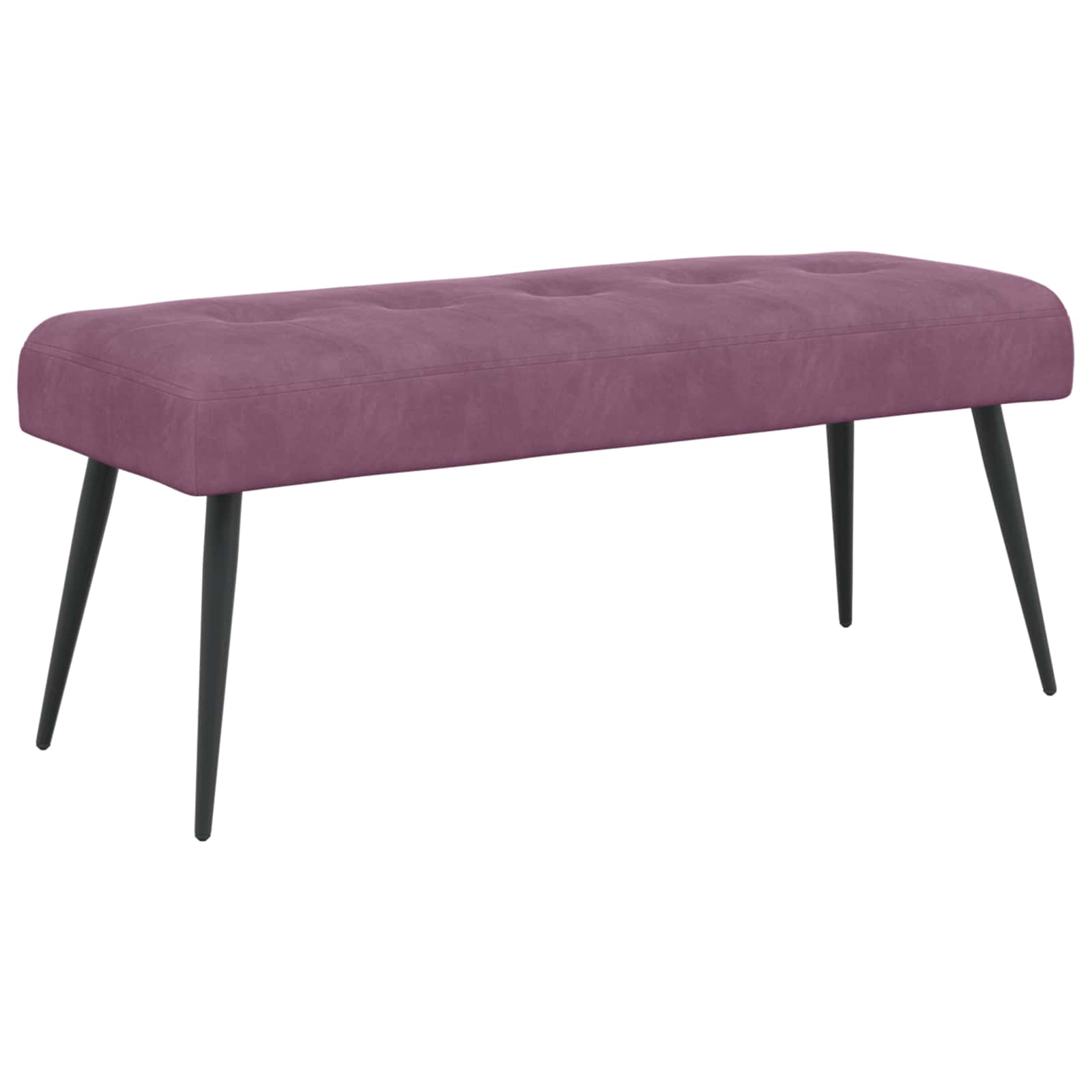 vidaXL Bank met knoopverstelling Paars 110 x 40 x 46 cm fluweel