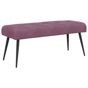 Lavice s knoflíkovým prošíváním Fialová 110 x 40 x 46 cm Samet - obrázek 2