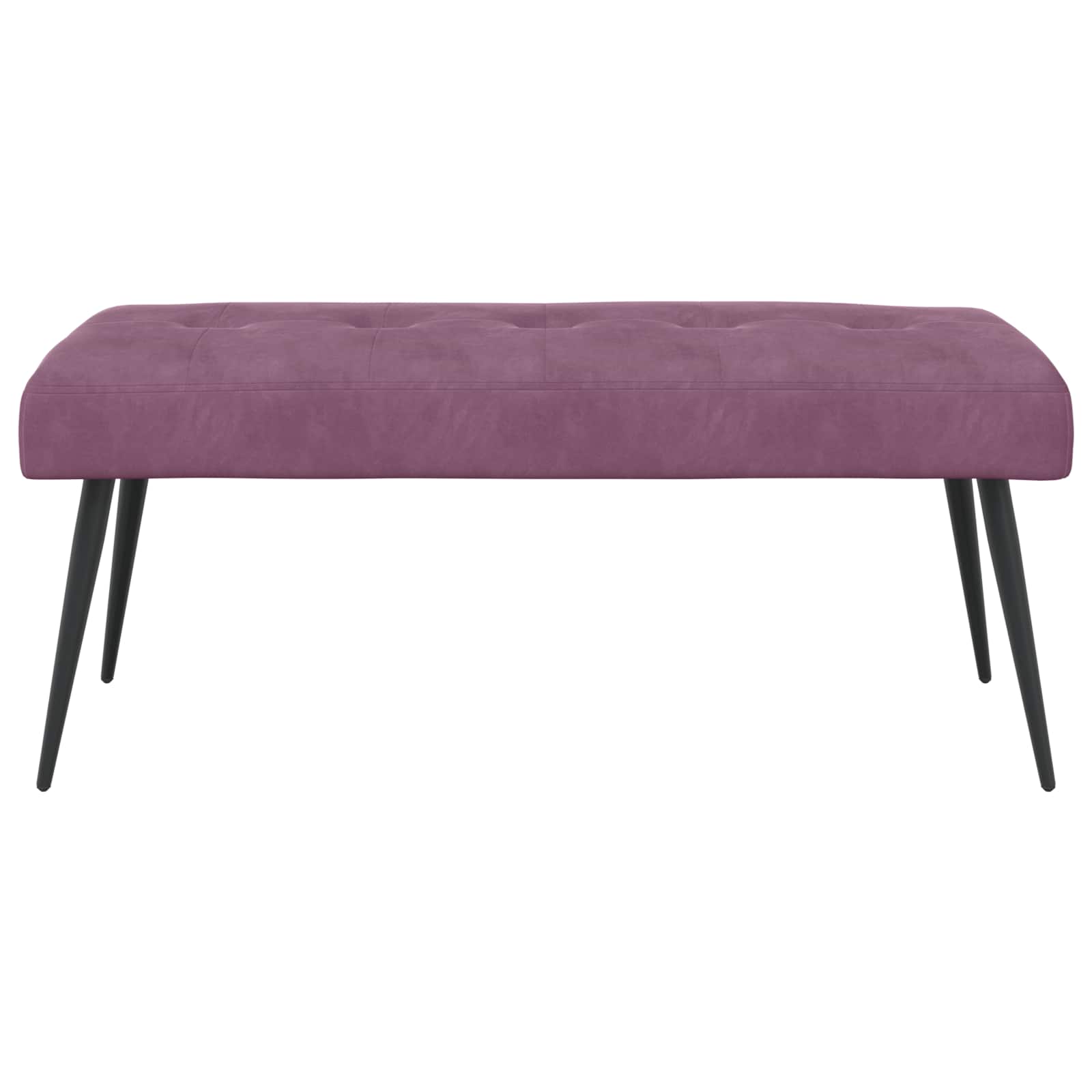 vidaXL Bank met knoopverstelling Paars 110 x 40 x 46 cm fluweel