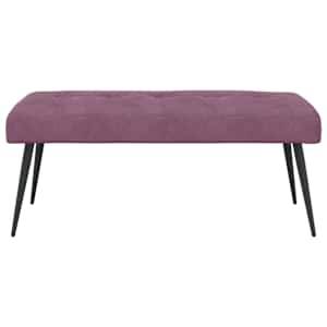Lavice s knoflíkovým prošíváním Fialová 110 x 40 x 46 cm Samet - obrázek 5