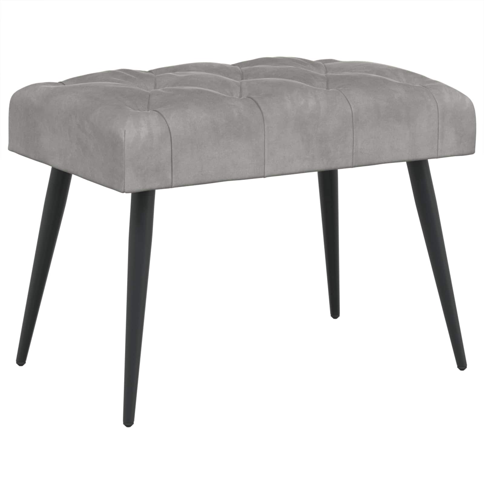 vidaXL Bancă cu butoane capitonate Gri deschis 60 x 40 x 45 cm Catifea