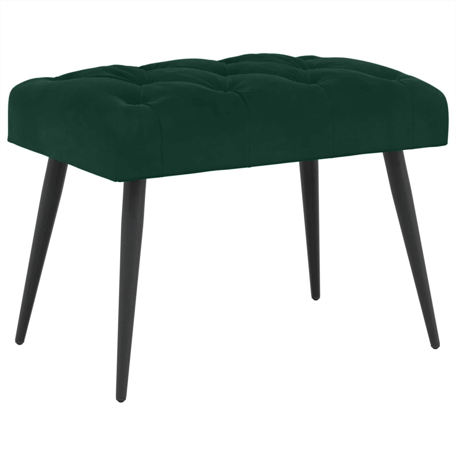 vidaXL Bancă cu butoane capitonate Verde închis 60 x 40 x 45 cm