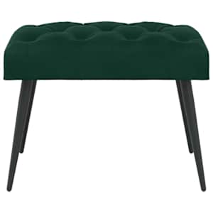 Lavice s knoflíkovým prošíváním Tmavě zelená 60 x 40 x 45 cm - obrázek 5