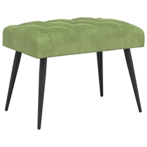 Lavice s knoflíkovým prošíváním Světlá zelená 60 x 40 x 45 cm - obrázek 2