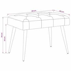 Lavice s knoflíkovým prošíváním Růžová 60 x 40 x 45 cm Samet - obrázek 9