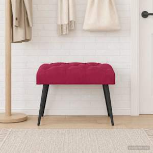 Lavice s knoflíkovým prošíváním Víno Červené 60 x 40 x 45 cm - obrázek 3