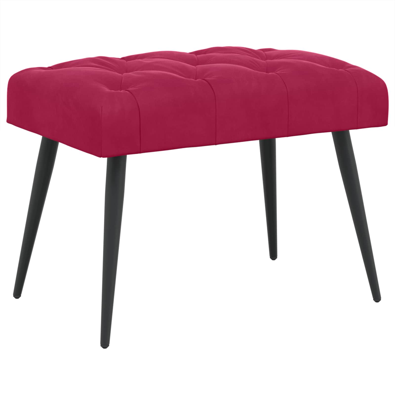 vidaXL Bancă cu butoane capitonate Roșu Vin 60 x 40 x 45 cm Catifea