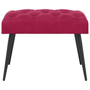 Lavice s knoflíkovým prošíváním Víno Červené 60 x 40 x 45 cm - obrázek 5