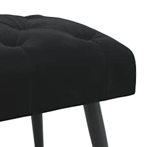 Lavice s knoflíkovým prošíváním Černá 60 x 40 x 45 cm Samet - obrázek 6