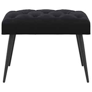 Lavice s knoflíkovým prošíváním Černá 60 x 40 x 45 cm Samet - obrázek 5