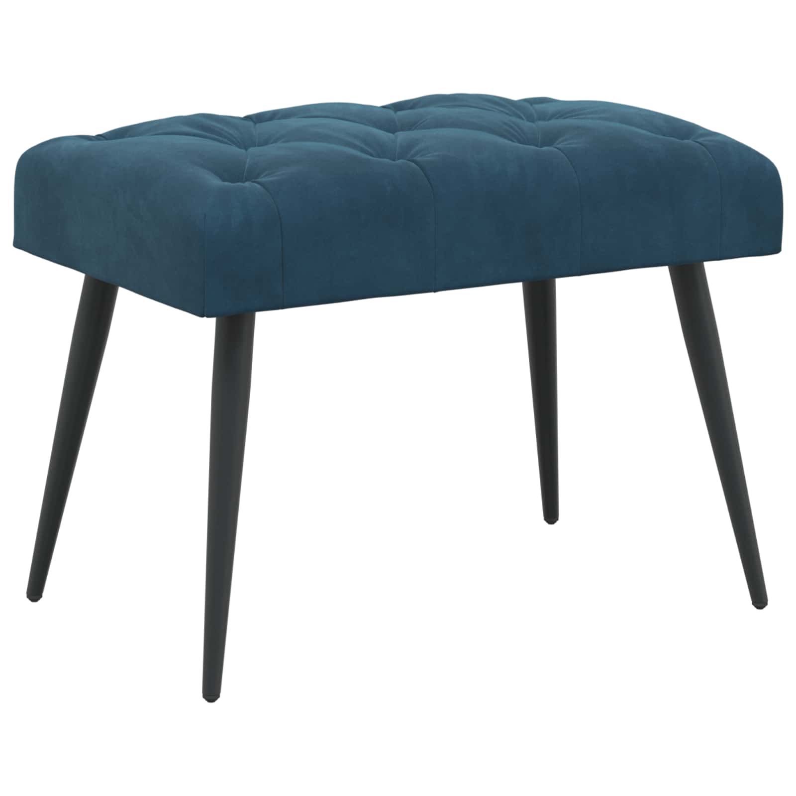vidaXL Bancă cu butoane capitonate albastru 60 x 40 x 45 cm Catifea