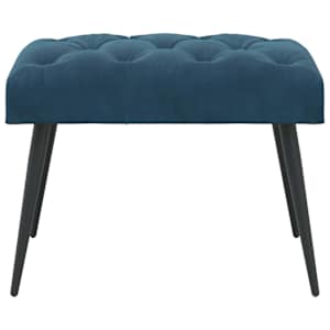 Lavice s knoflíkovým prošíváním Modrá 60 x 40 x 45 cm Samet - obrázek 5
