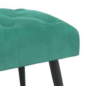 Lavice s knoflíkovým prošíváním Tyrkysová 60 x 40 x 45 cm Samet - obrázek 6