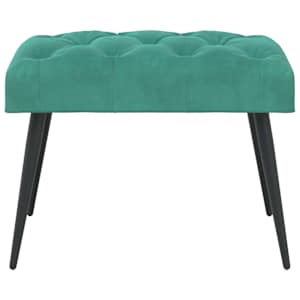 Lavice s knoflíkovým prošíváním Tyrkysová 60 x 40 x 45 cm Samet - obrázek 5