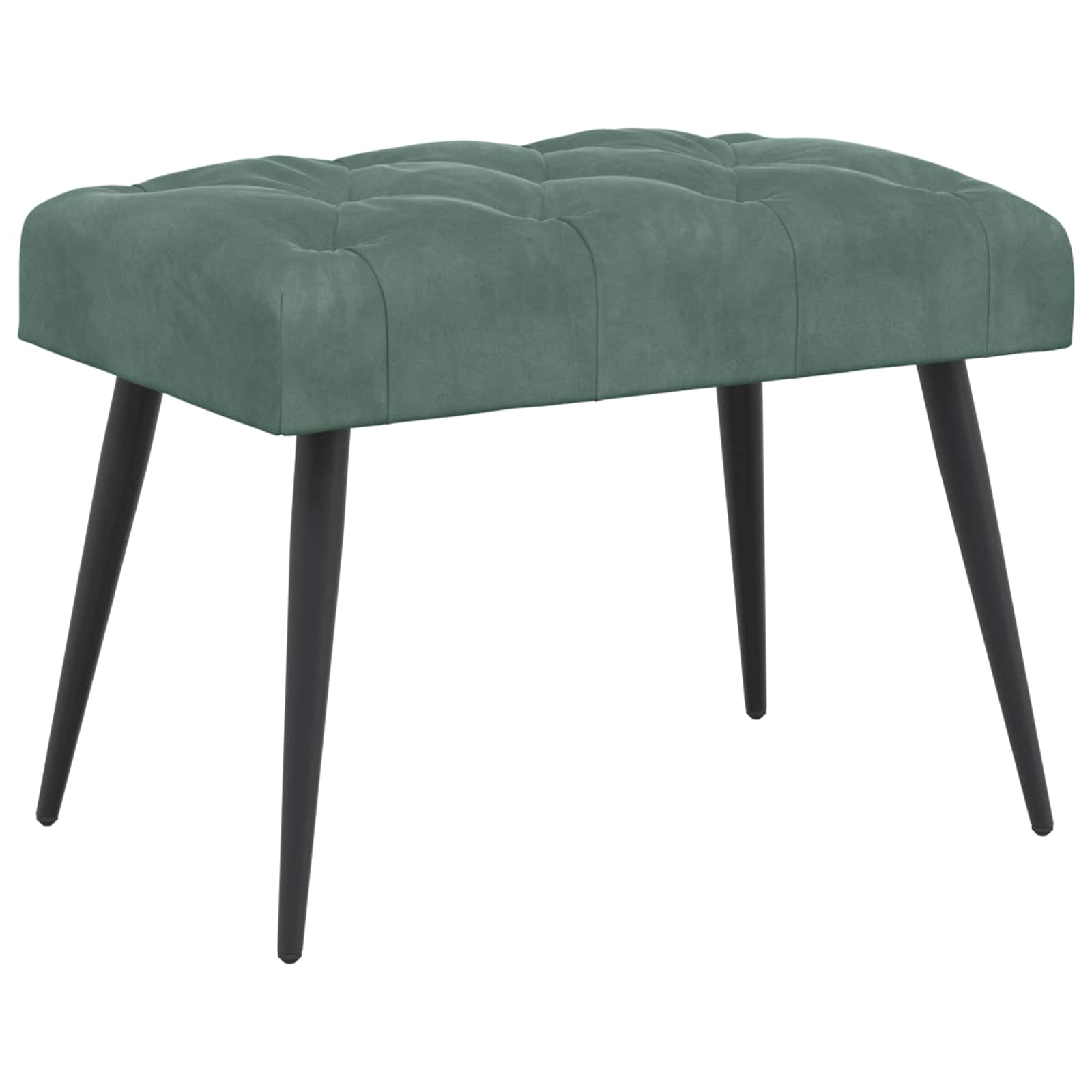 vidaXL Bancă cu butoane capitonate Verde Mării 60 x 40 x 45 cm Catifea