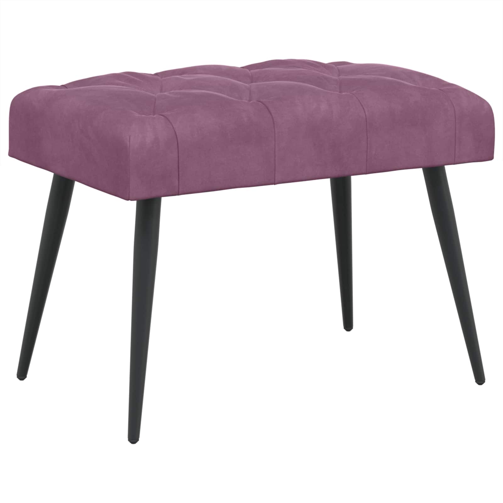 vidaXL Bancă cu butoane capitonate Violet 60 x 40 x 45 cm Catifea