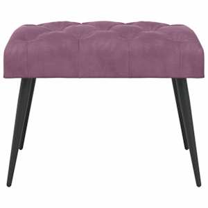 Lavice s knoflíkovým prošíváním Fialová 60 x 40 x 45 cm Samet - obrázek 5