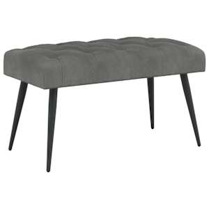 Lavice s knoflíkovým prošíváním Tmavě šedá 80 x 40 x 46 cm - obrázek 2