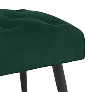 Lavice s knoflíkovým prošíváním Tmavě zelená 80 x 40 x 46 cm - obrázek 6