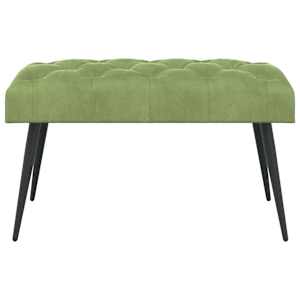 Lavice s knoflíkovým prošíváním Světlá zelená 80 x 40 x 46 cm - obrázek 5