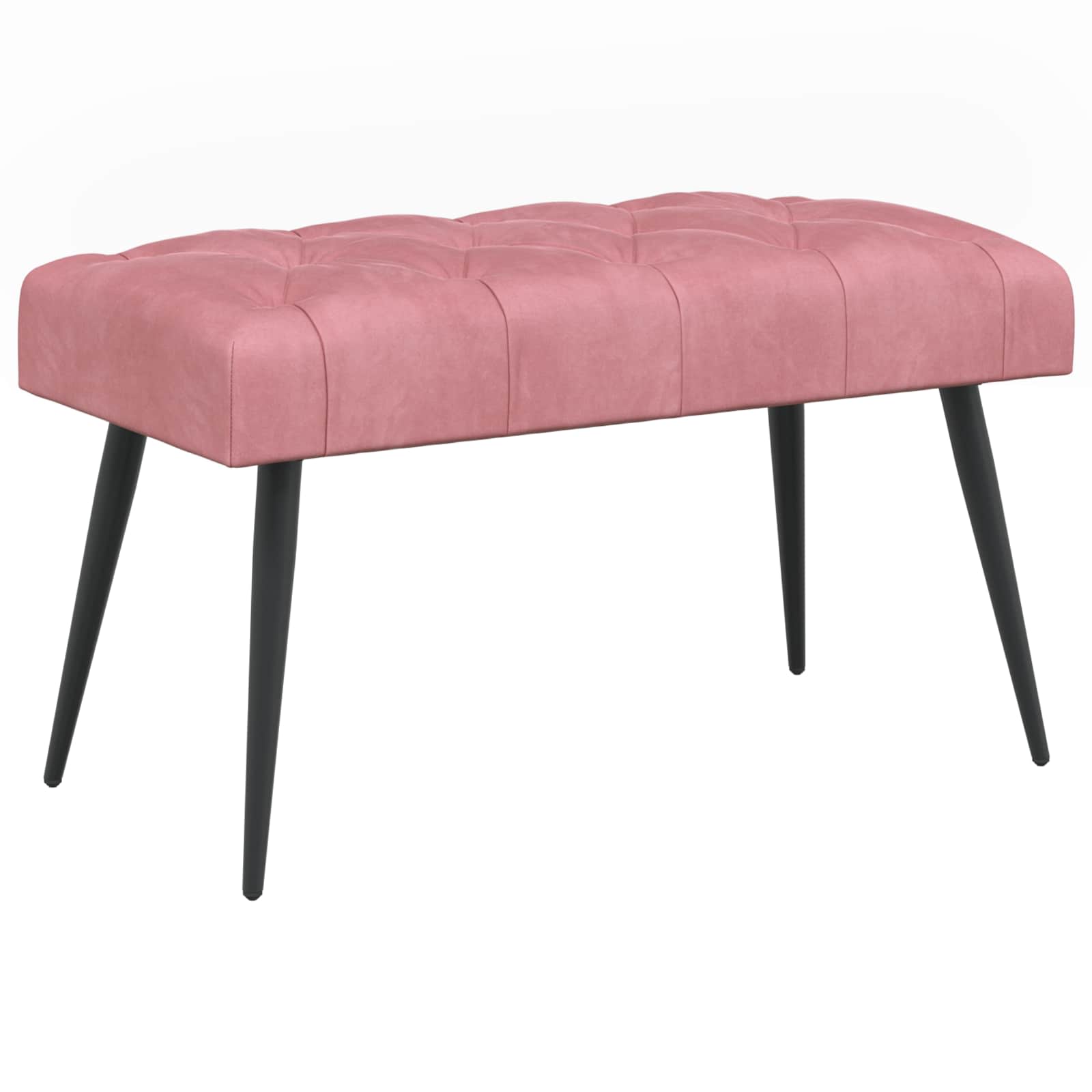 vidaXL Bancă cu butoane capitonate Roz 80 x 40 x 46 cm Catifea