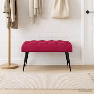Lavice s knoflíkovým prošíváním Víno Červené 80 x 40 x 46 cm - obrázek 1