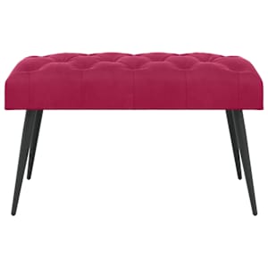 Lavice s knoflíkovým prošíváním Víno Červené 80 x 40 x 46 cm - obrázek 5