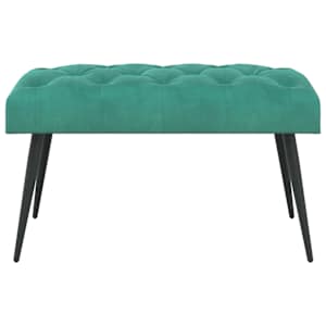 Lavice s knoflíkovým prošíváním Tyrkysová 80 x 40 x 46 cm Samet - obrázek 5
