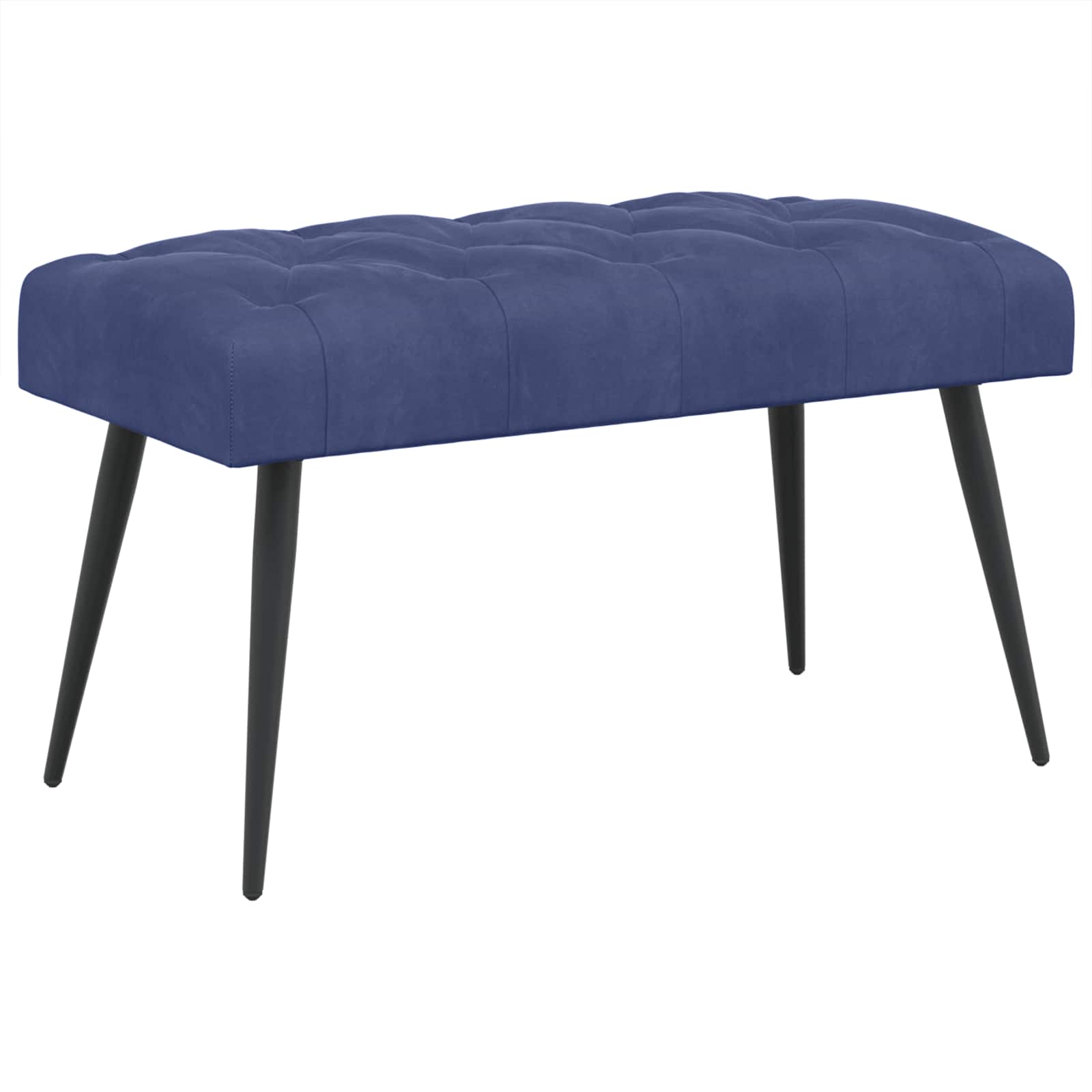 vidaXL Bancă cu butoane capitonate Albastru Poliție 80 x 40 x 46 cm
