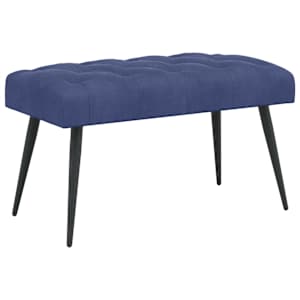 Lavice s knoflíkovým prošíváním Policová modrá 80 x 40 x 46 cm - obrázek 2