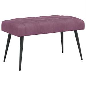 vidaXL N&ouml;&ouml;riga pehmendatud pink Lilla 80 x 40 x 46 cm Samet