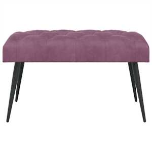 Lavice s knoflíkovým prošíváním Fialová 80 x 40 x 46 cm Samet - obrázek 6