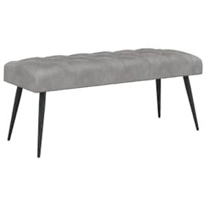 Lavice s knoflíkovým prošíváním Světle šedá 110 x 40 x 46 cm - obrázek 2