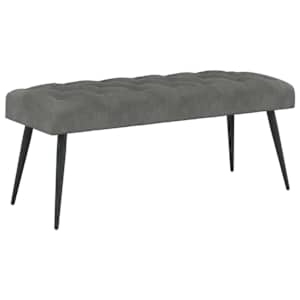 Lavice s knoflíkovým prošíváním Tmavě šedá 110 x 40 x 46 cm - obrázek 2