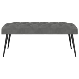 Lavice s knoflíkovým prošíváním Tmavě šedá 110 x 40 x 46 cm - obrázek 5