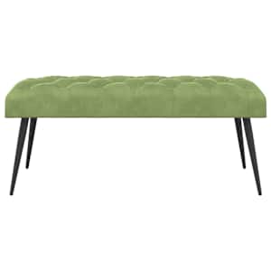 Lavice s knoflíkovým prošíváním Světlá zelená 110 x 40 x 46 cm - obrázek 5