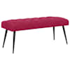 vidaXL N&ouml;&ouml;riga pehmendatud pink Veinpunane 110 x 40 x 46 cm Samet