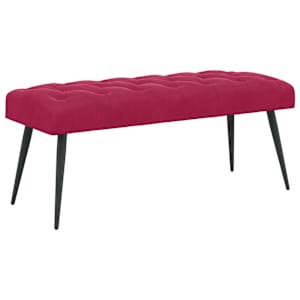 vidaXL N&ouml;&ouml;riga pehmendatud pink Veinpunane 110 x 40 x 46 cm Samet