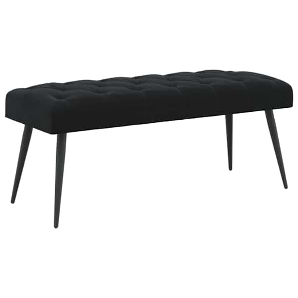 vidaXL N&ouml;&ouml;riga pehmendatud pink Must 110 x 40 x 46 cm Samet