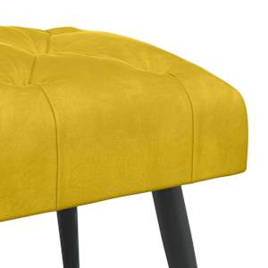 Lavice s knoflíkovým prošíváním Žlutá 110 x 40 x 46 cm Samet - obrázek 6