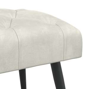 Lavice s knoflíkovým prošíváním Krémová 110 x 40 x 46 cm Samet - obrázek 6