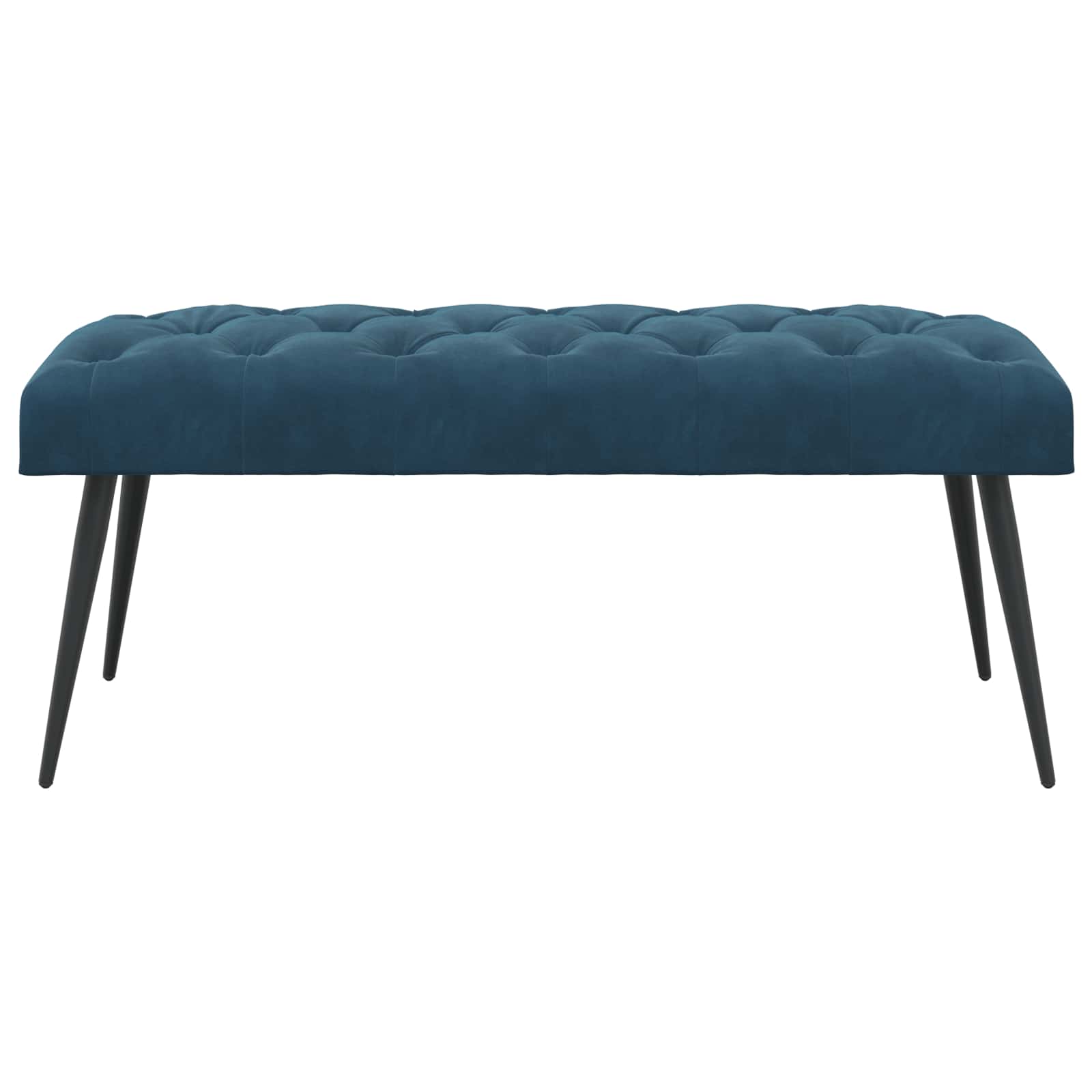 Πάγκος με κουμπωτές επιφάνειες Μπλε 110 x 40 x 46 cm Βελούδο - Image 5