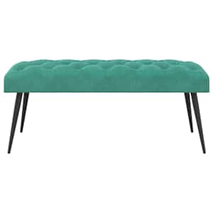 Lavice s knoflíkovým prošíváním Tyrkysová 110 x 40 x 46 cm - obrázek 5